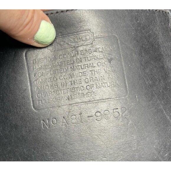 COACH 90’s Vintage Purse Lula's Legacy Leather Bucket Bag Black 9952 - Picture 10 of 14